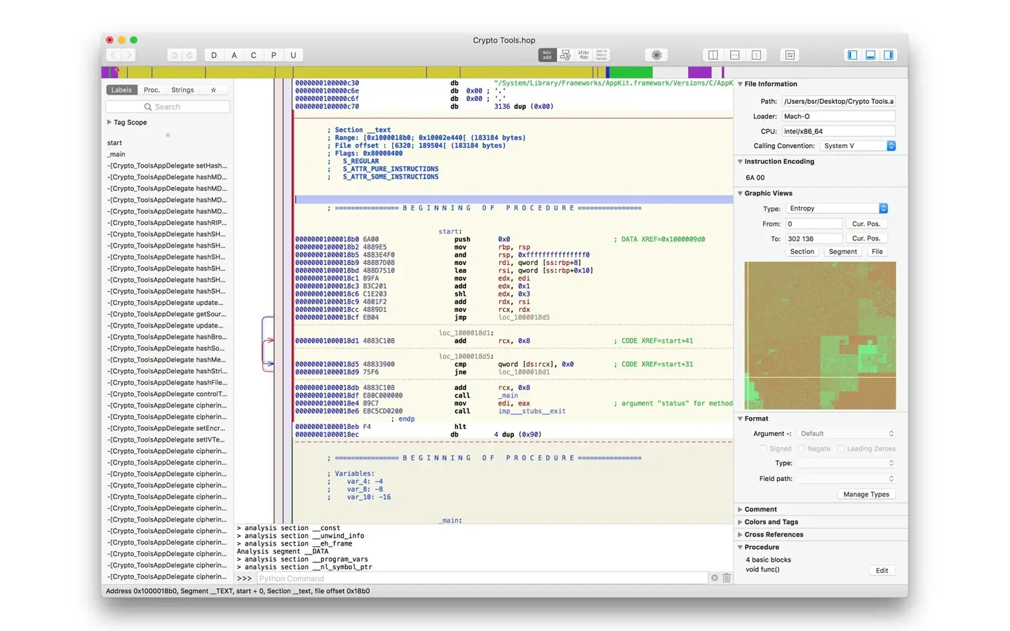 Hopper Disassembler screenshot 1
